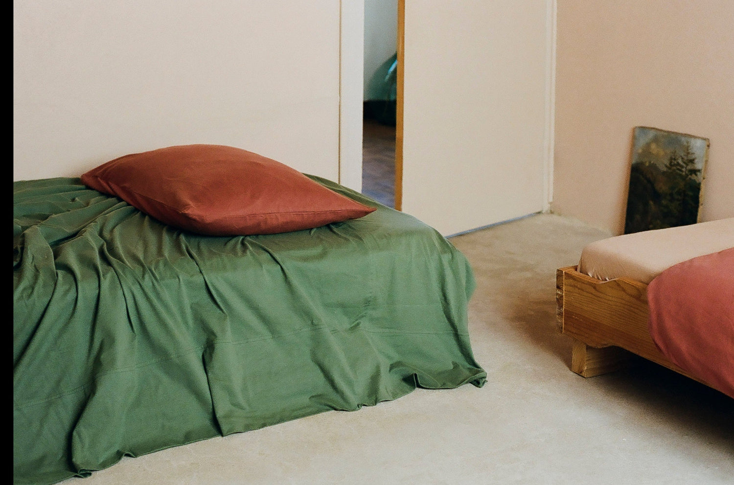 Vibrant green color duvet cover