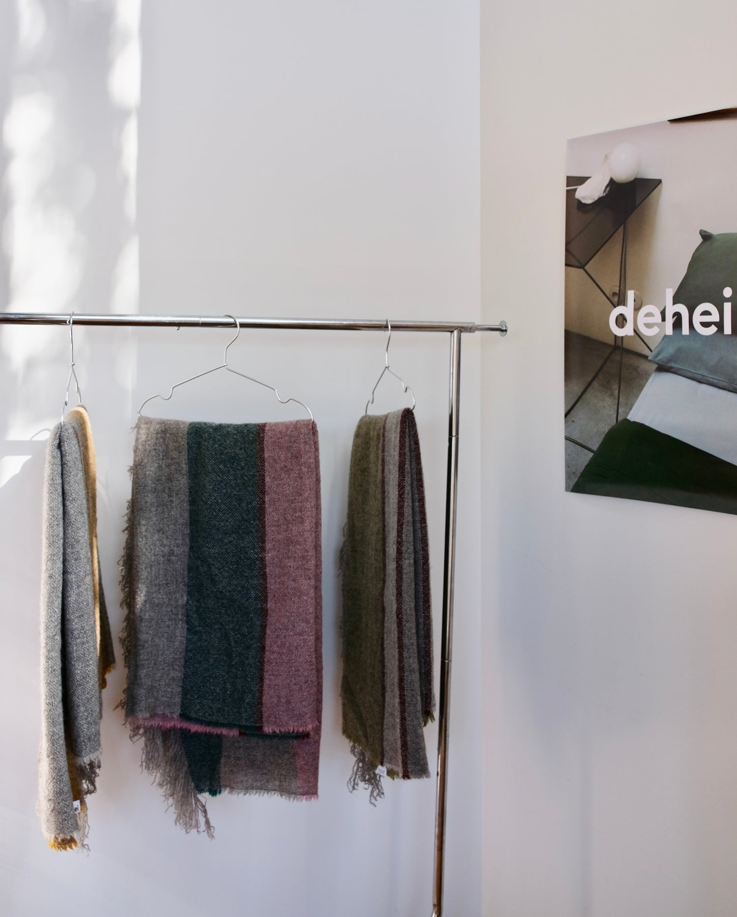 Wool Blanket - Dusty Pink Green