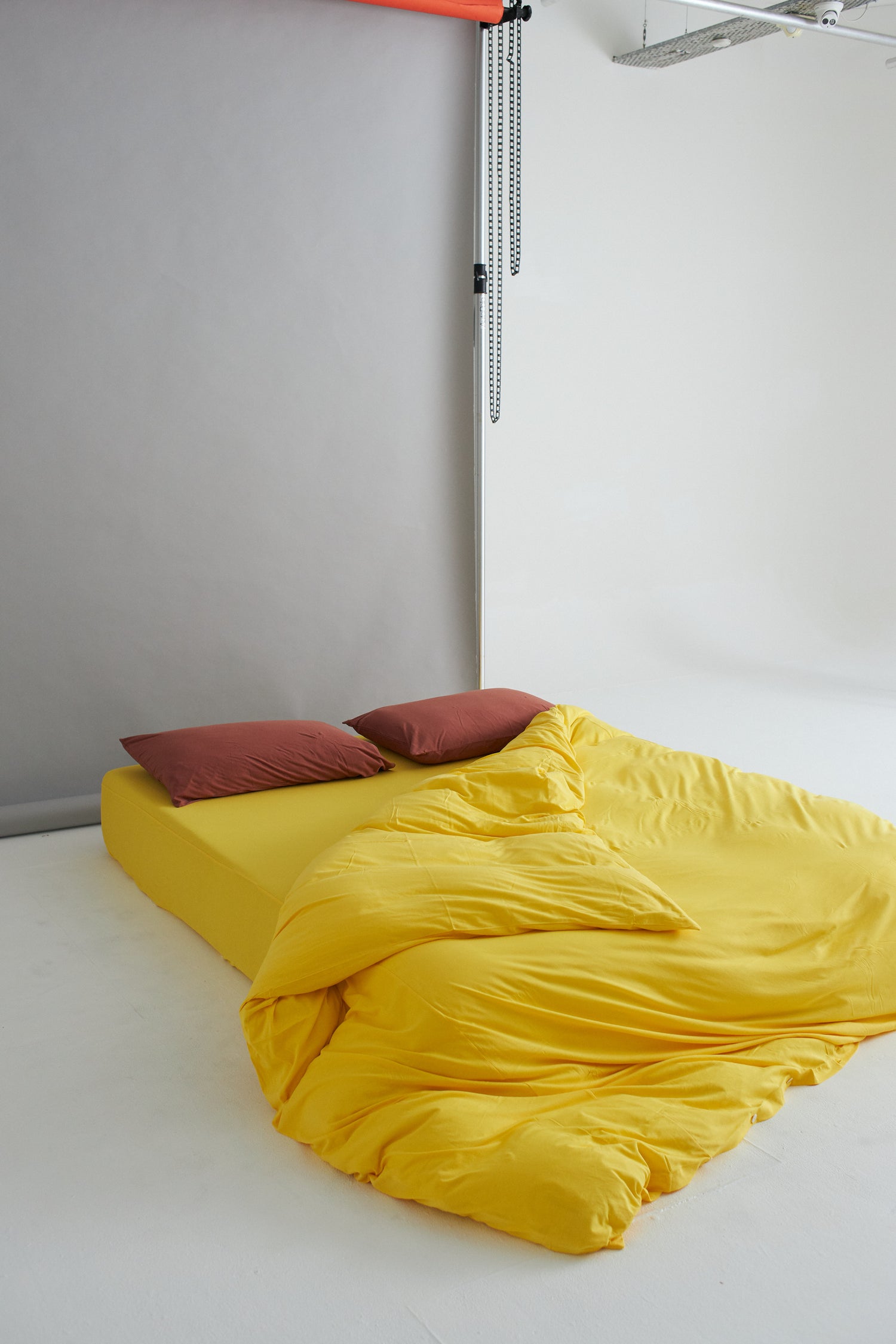Organic cotton duvet cover mimosa yellow