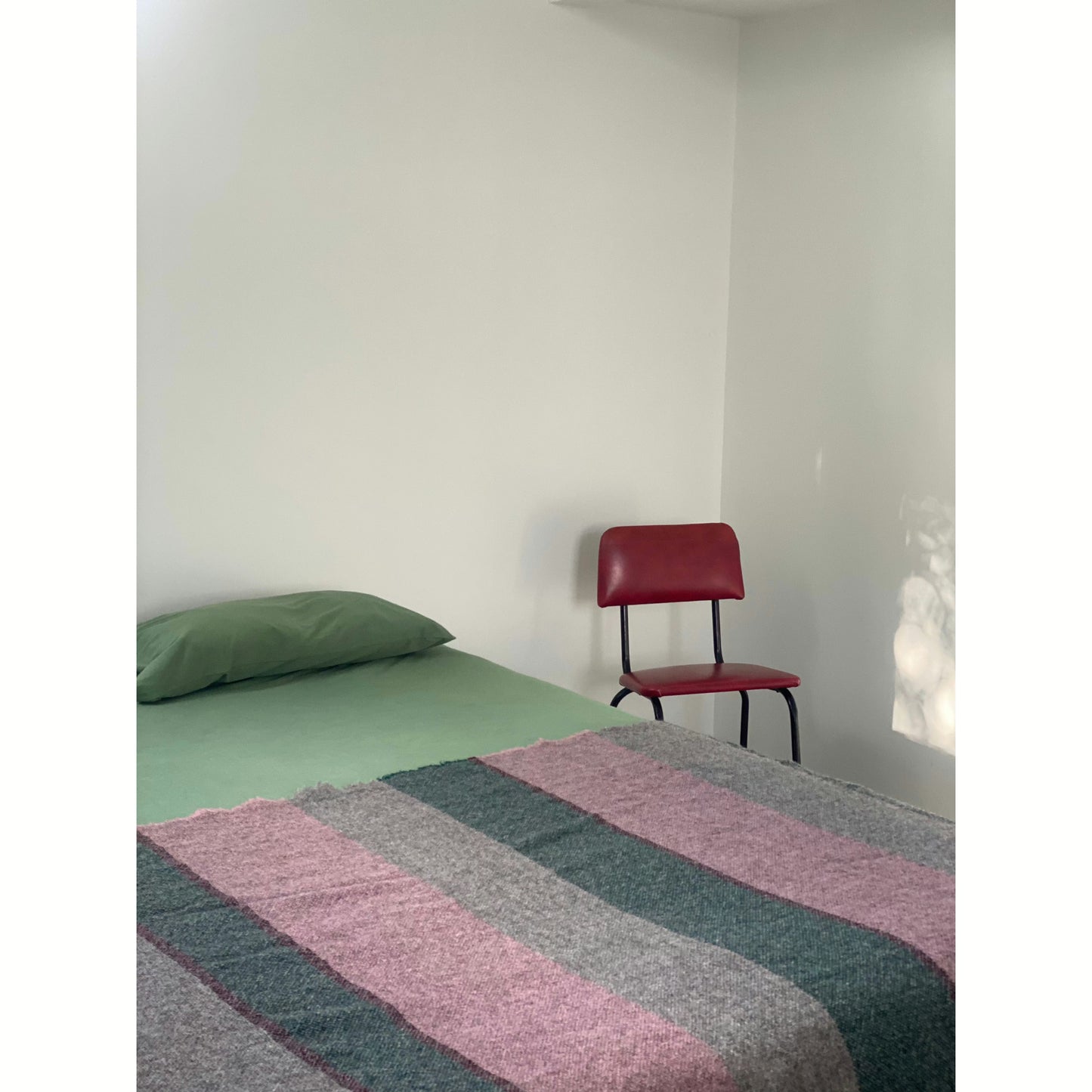 Wool Blanket - Dusty Pink | Green