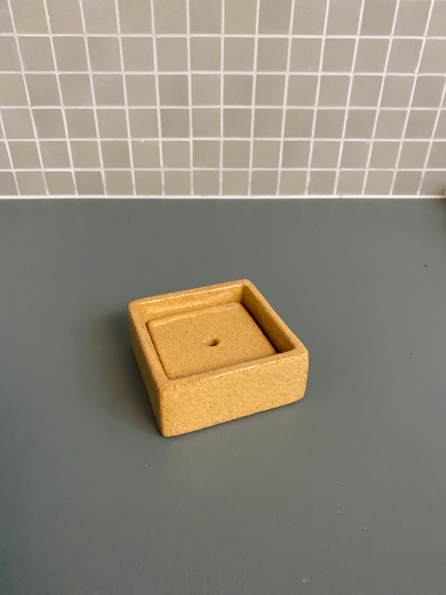 Misma soap dish square ceramic handmade