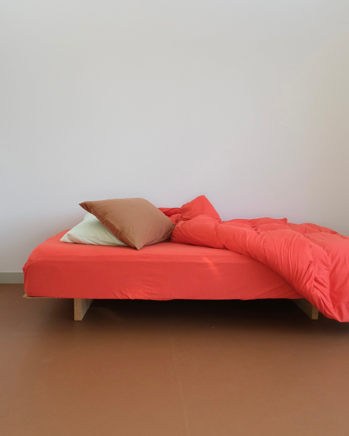 Red Organic Cotton Duvet Cover