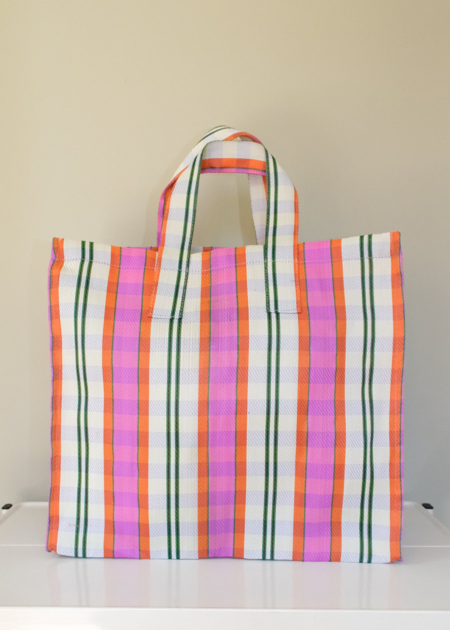 Striped Recycled Nylon Bag - Small