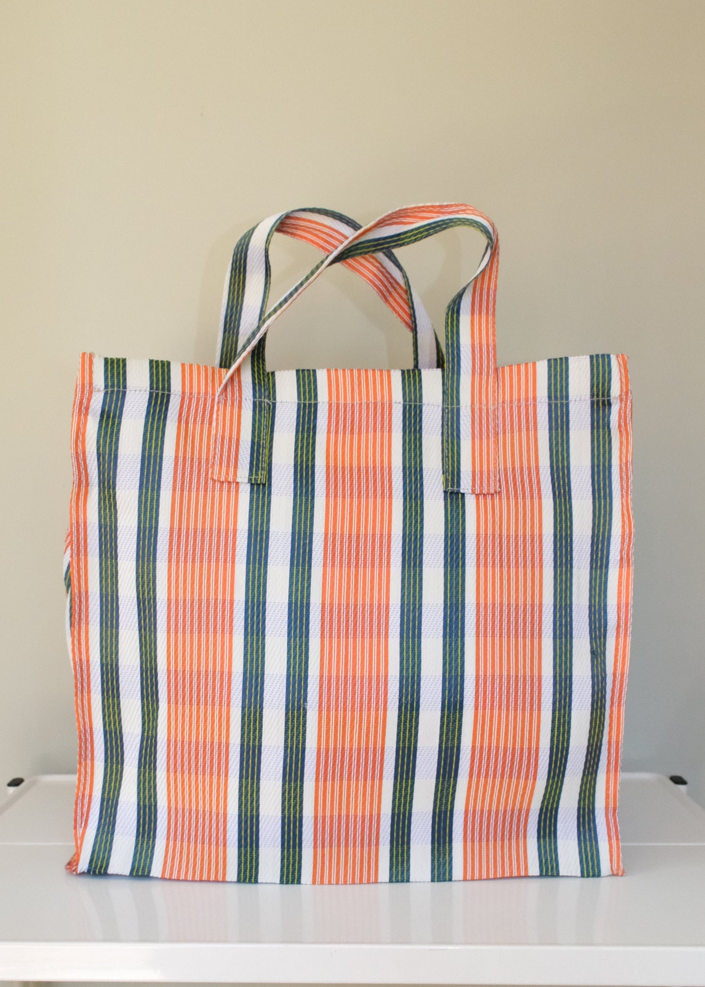 Striped Recycled Nylon Bag - Small