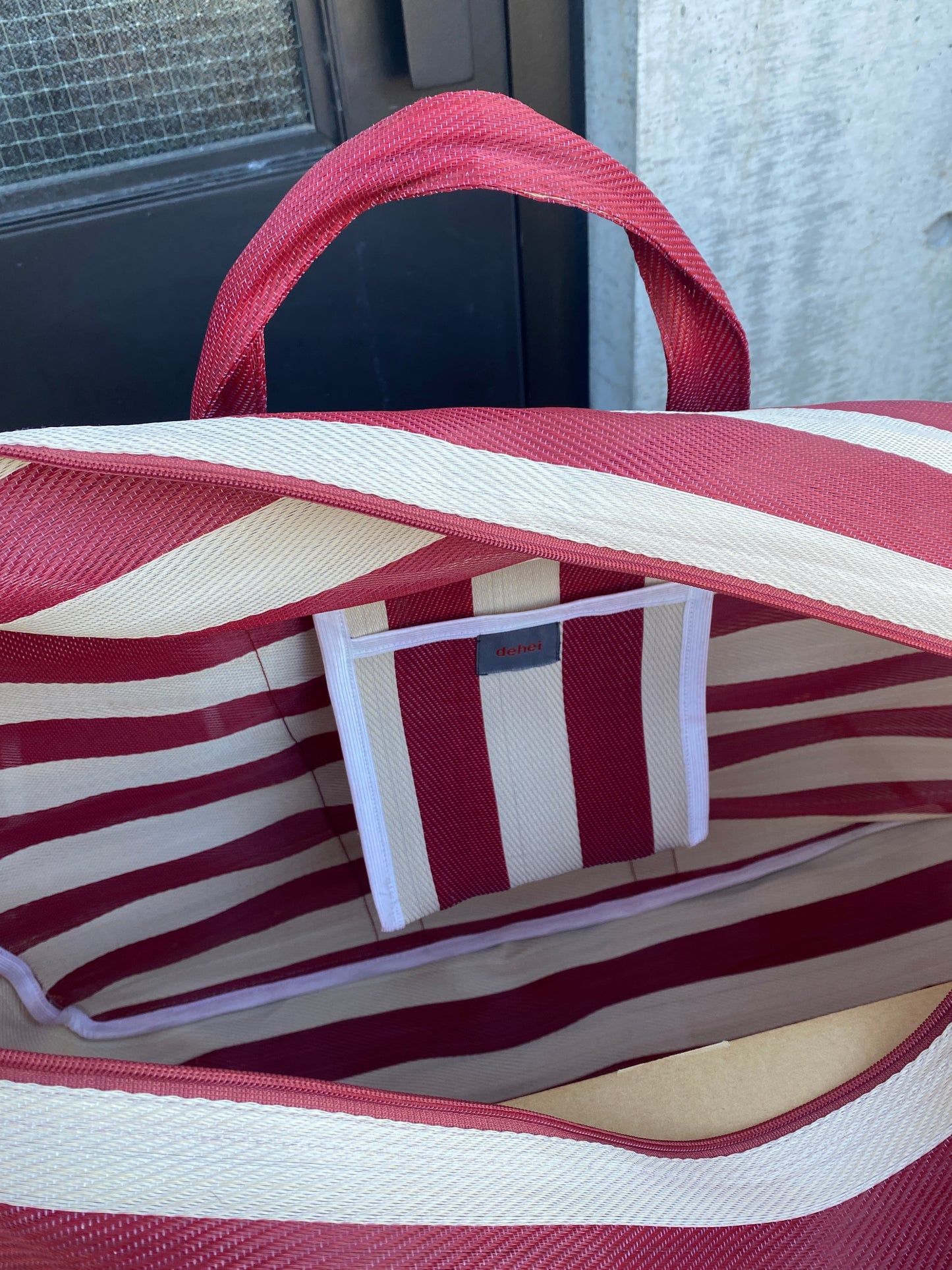 stripe bag - large